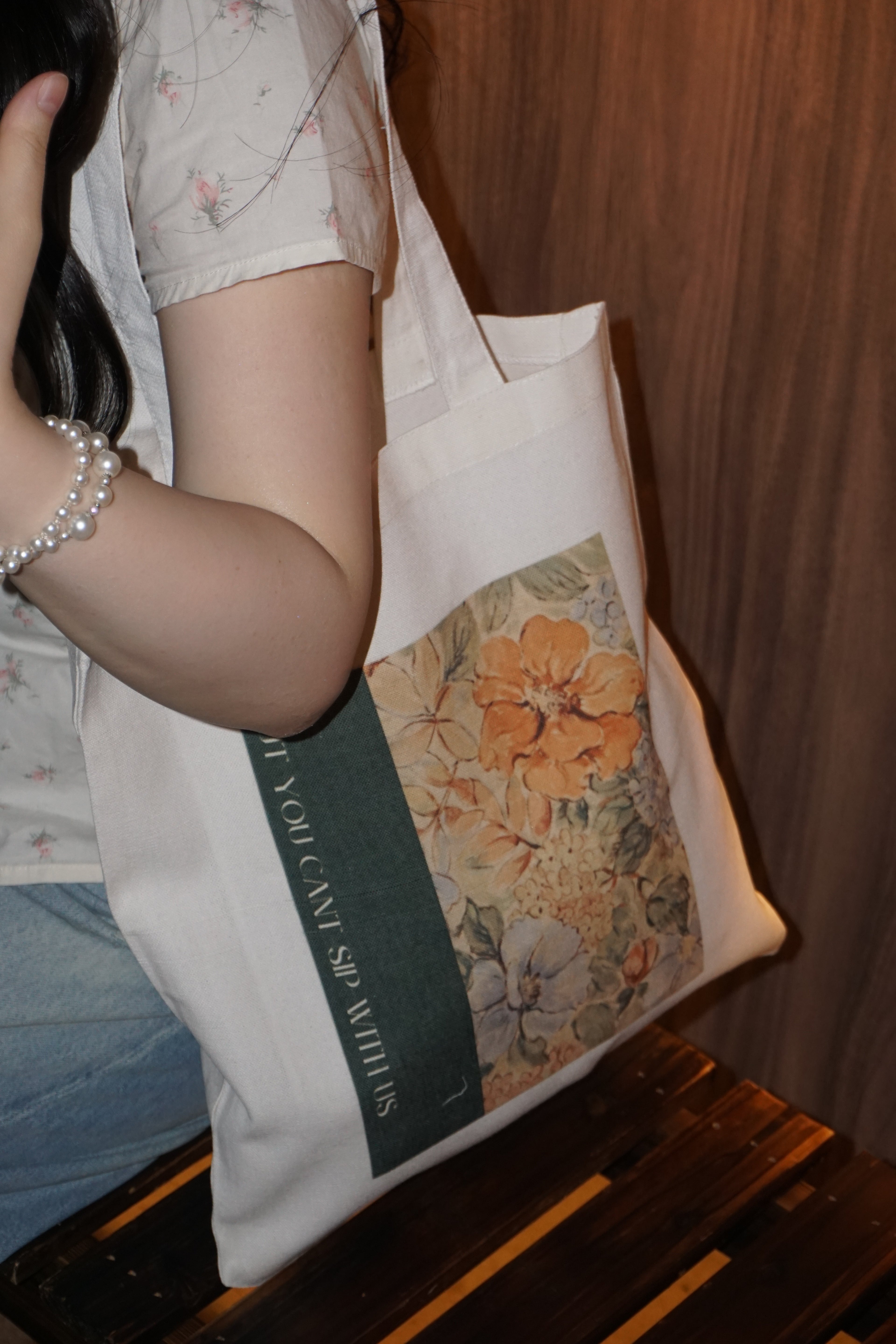 Chotto Tote Bag – Sip With Us (Floral Edition)