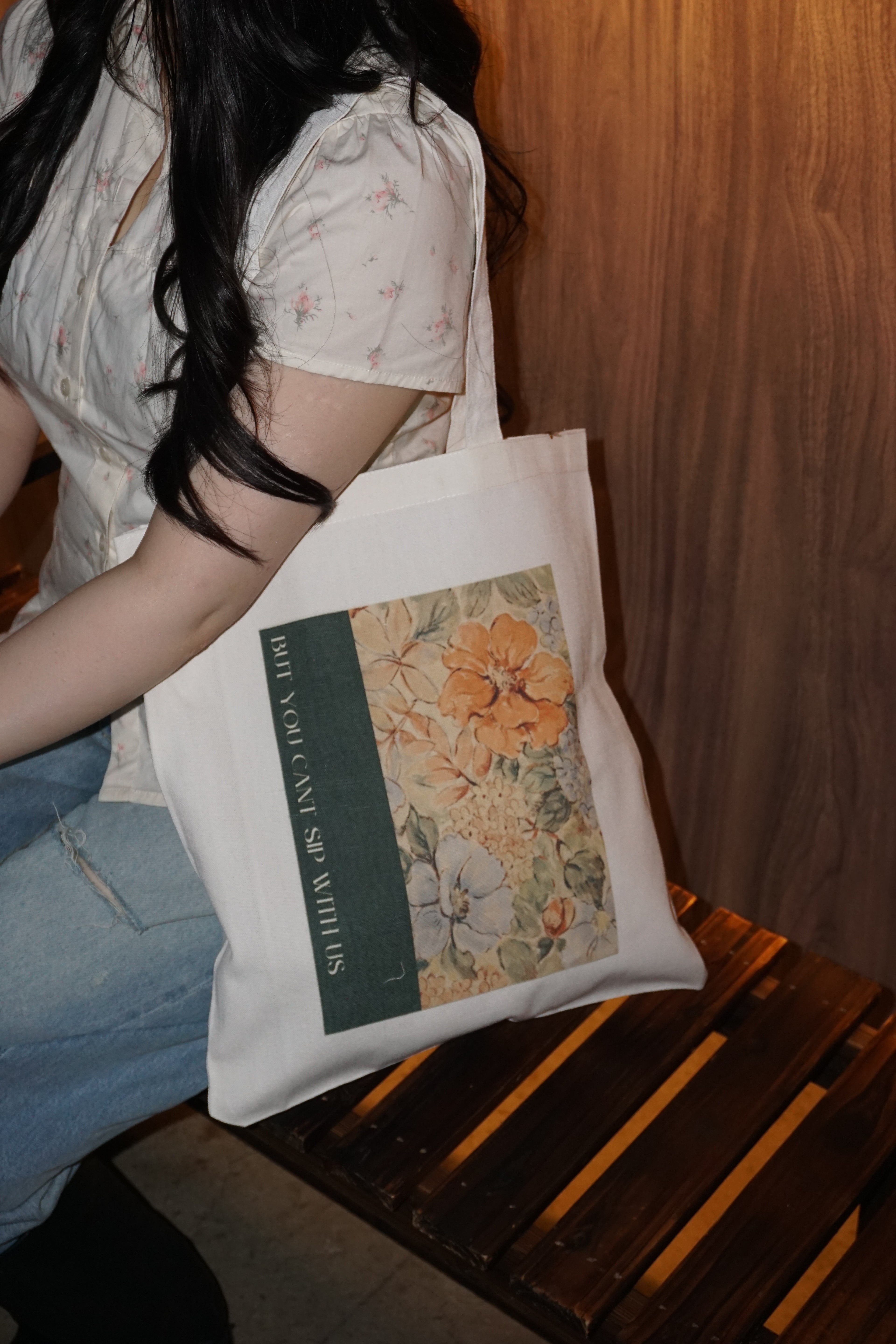 Chotto Tote Bag – Sip With Us (Floral Edition)