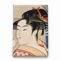 Geisha portrait furoshiki on a white background
